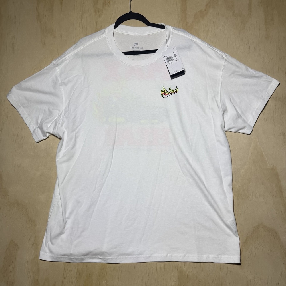Nike Air Max Heat Graphic T Shirt Men's XXL White Flame Logo NWT Streetwear